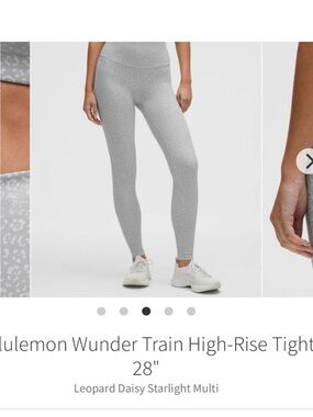 NWT Lululemon Wunder Train HR Tights 28" Leopard Daisy Starlight Multi Sz 6